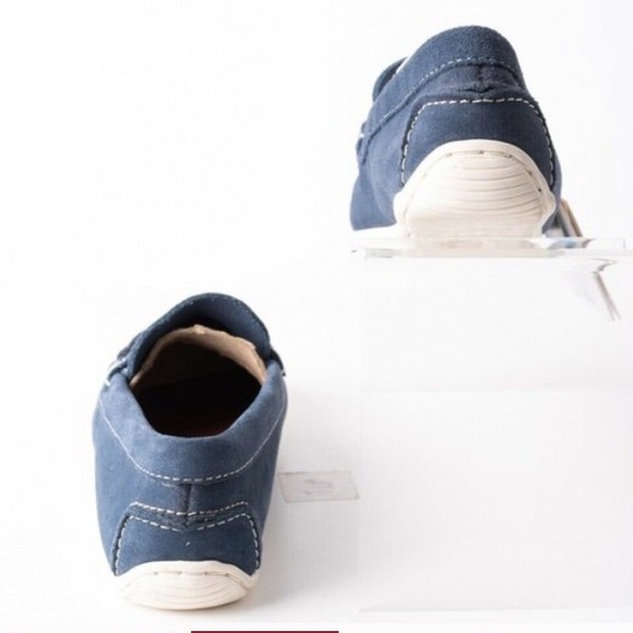 𝗡𝗪𝗧 𝗭𝗮𝗿𝗮 • Blue Leather Penny Loafers - Picture 7 of 14